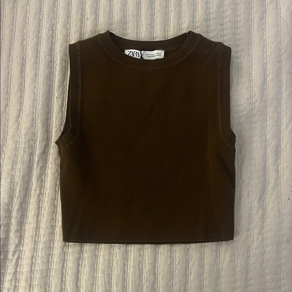 Zara Dark Brown Tank Top